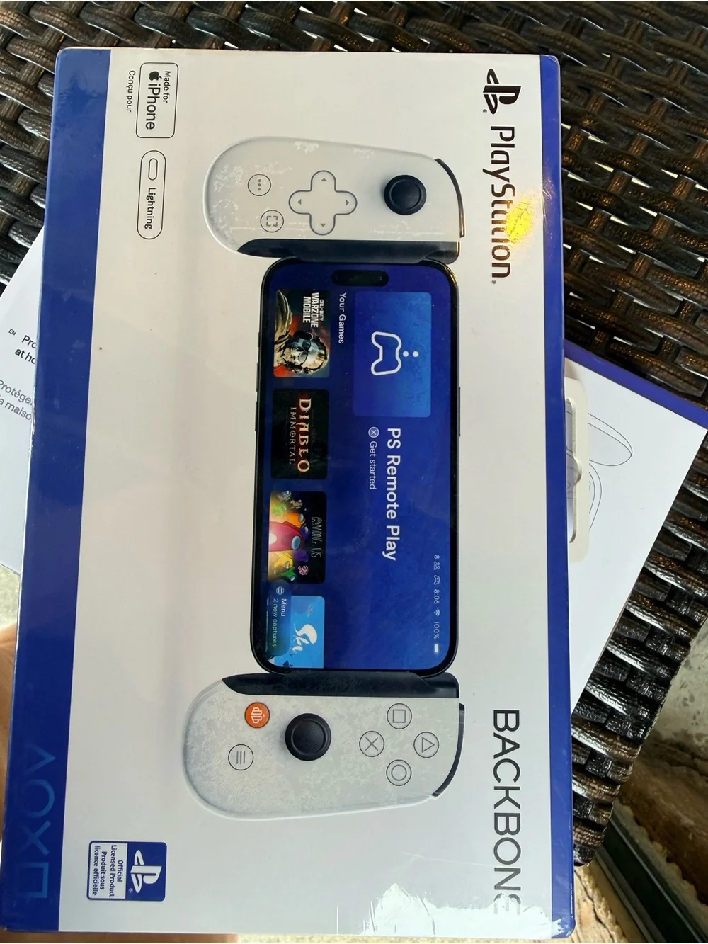 PlayStation Backbone Mobile Gaming Controller with White Carrying Case